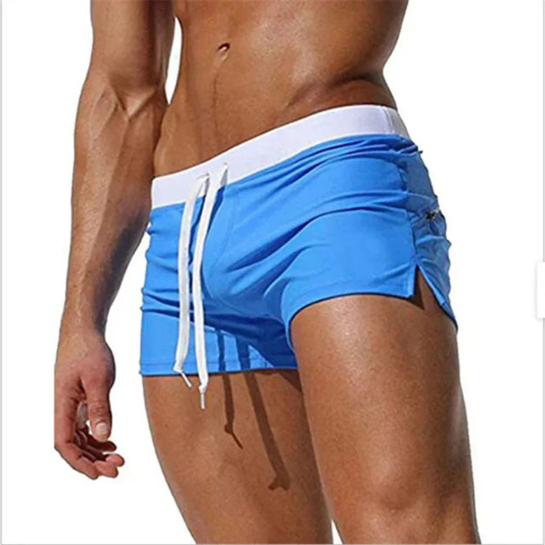 Modern Men's Swim Trunks With Side Slit Detail 6