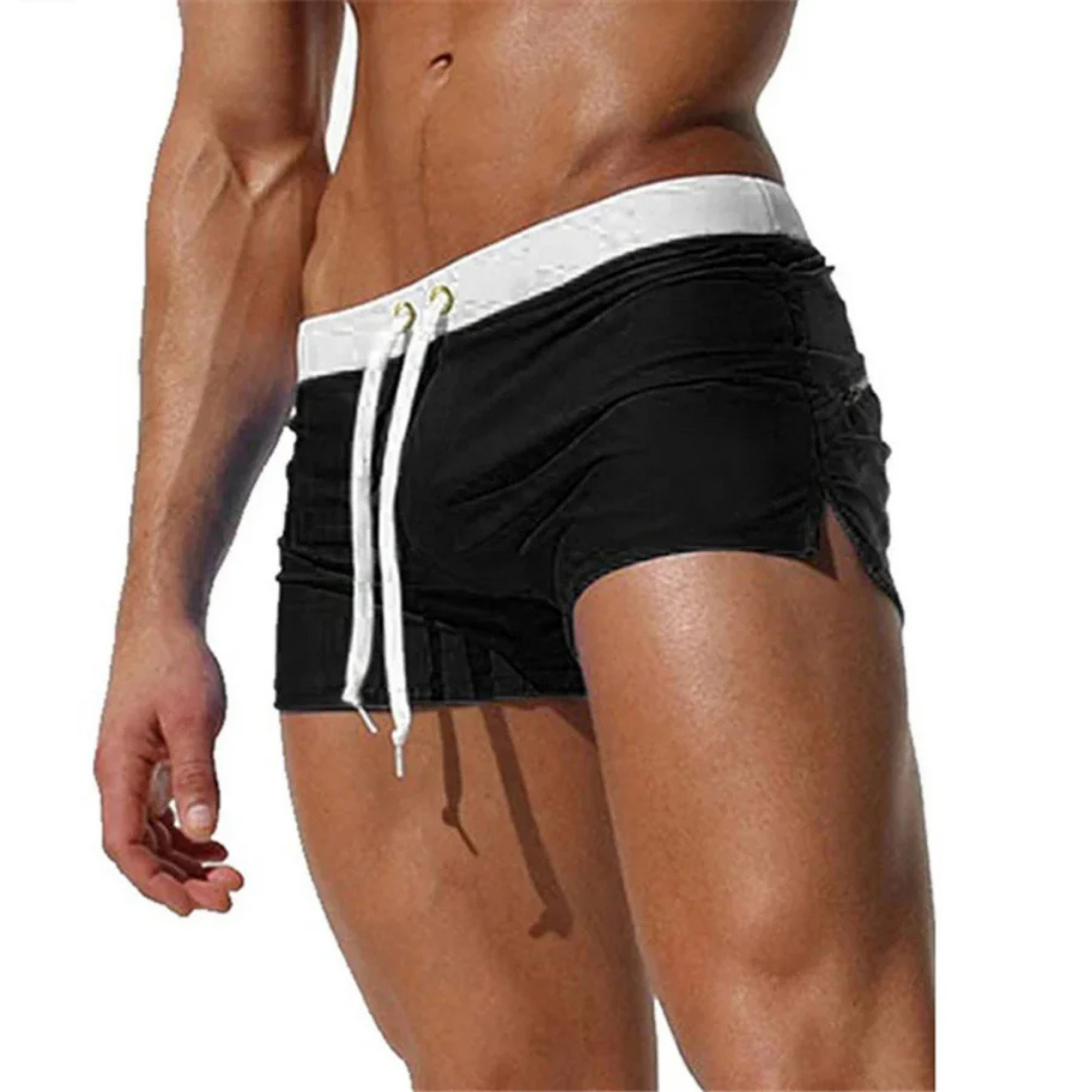 Modern Men's Swim Trunks With Side Slit Detail 7