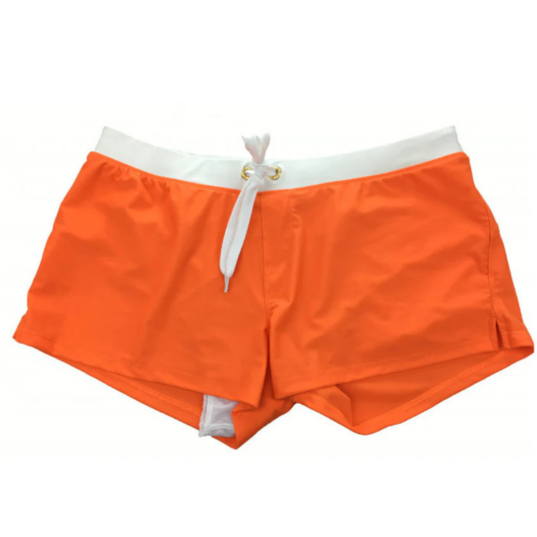 Modern Men's Swim Trunks With Side Slit Detail 8