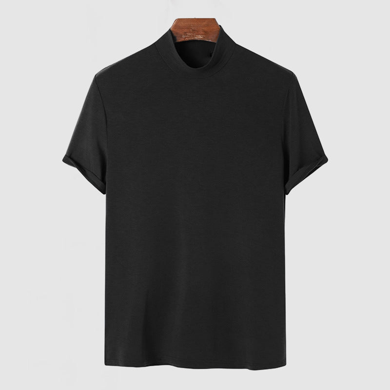 Modern Men's T Shirt With Mock Neck Design 1