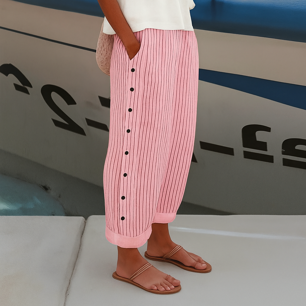 Modern Women's Pants with Side Pockets, Relaxed Fit 3