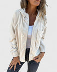 Women's white retro lightweight utility jacket