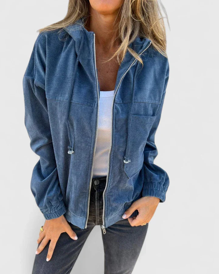 Women's white retro lightweight utility jacket