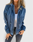 Women's white retro lightweight utility jacket