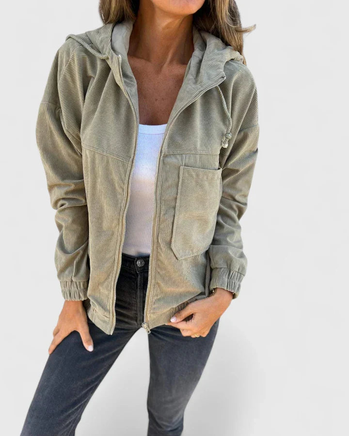 Women's white retro lightweight utility jacket