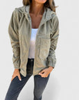 Women's white retro lightweight utility jacket