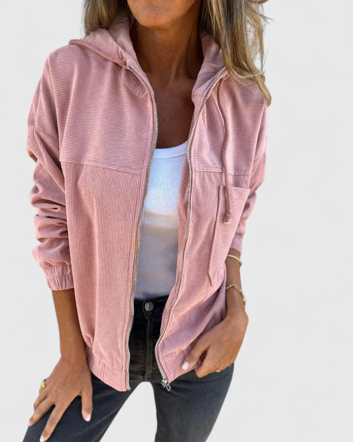 Women's white retro lightweight utility jacket