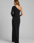 Women’s black women's one-shoulder maxi dress