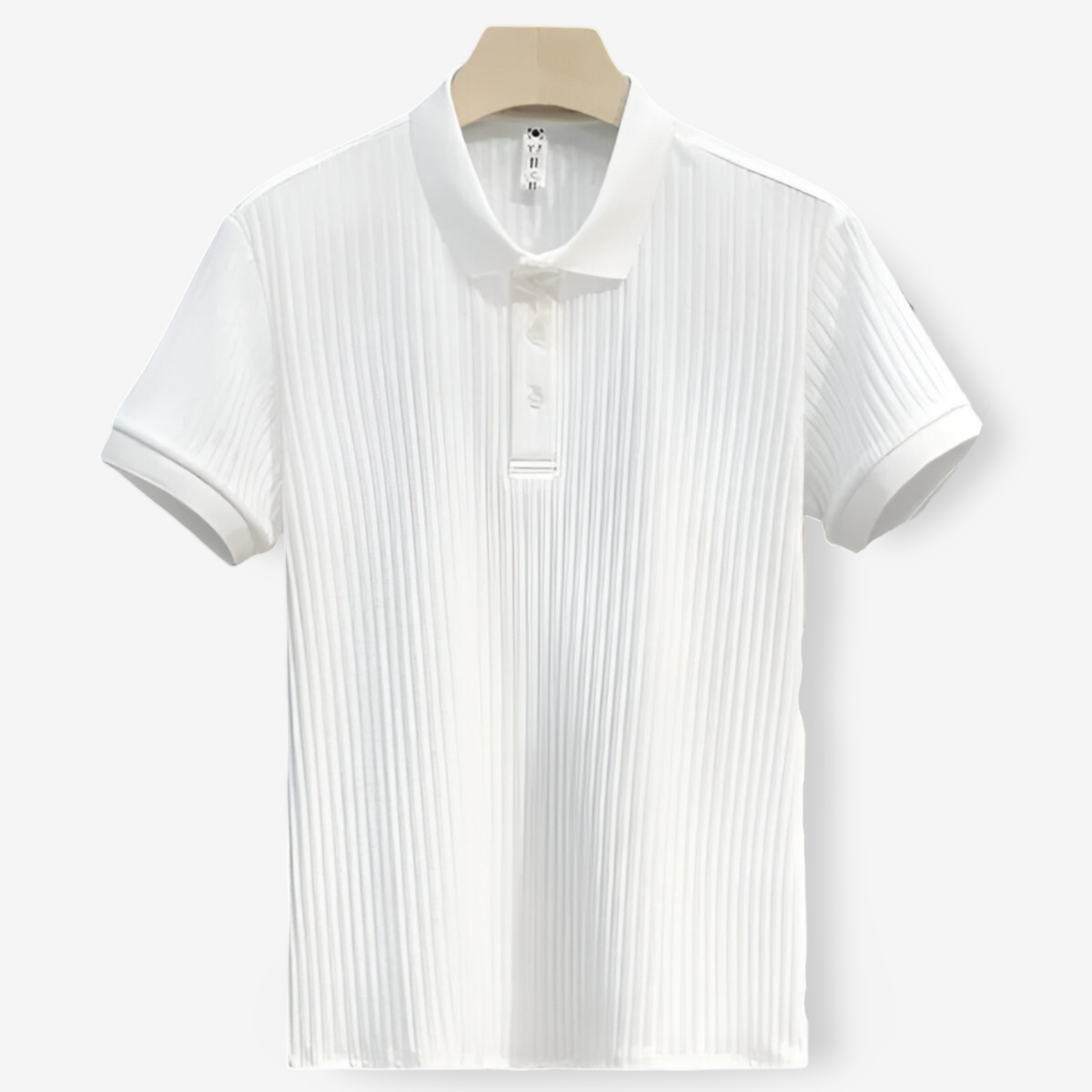 Men’s white men's lightweight cotton polo shirt