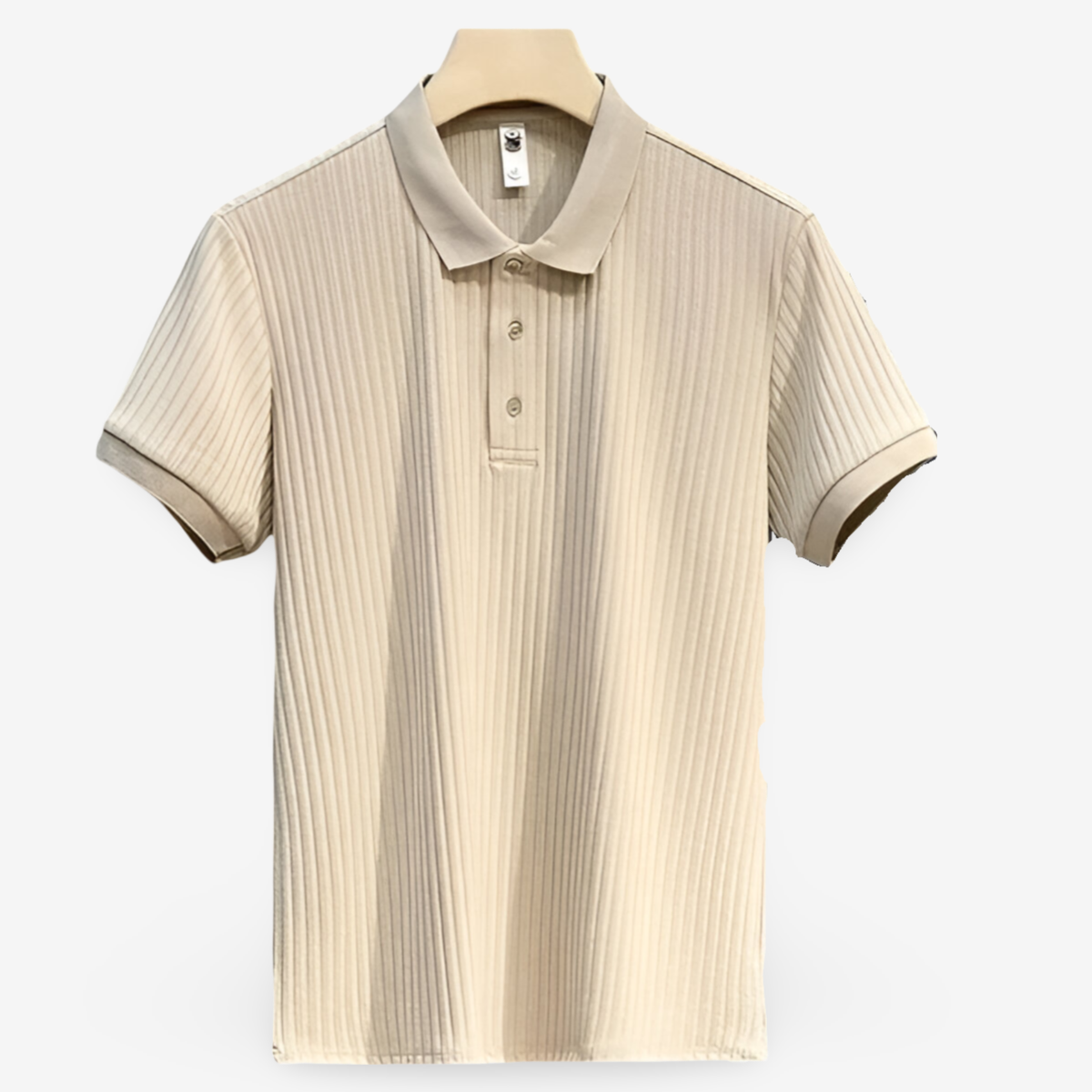 Men’s white men's lightweight cotton polo shirt