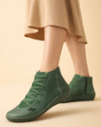 women's ankle boots low block heel