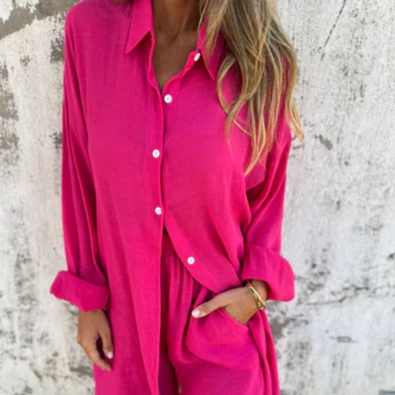 Women’s women's linen two piece set
