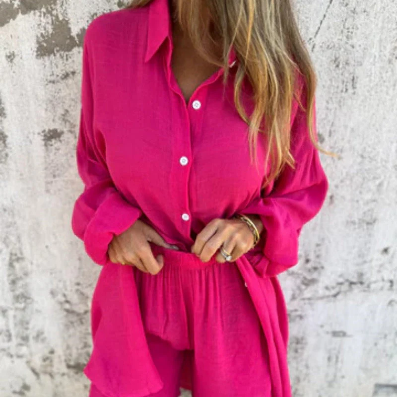 Women’s women's linen two piece set