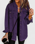 Women's black oversized denim jacket
