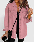 Women's black oversized denim jacket