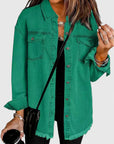 Women's black oversized denim jacket