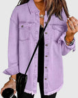 Women's black oversized denim jacket