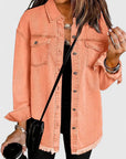 Women's black oversized denim jacket