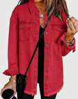 Women's black oversized denim jacket
