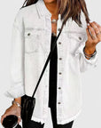 Women's black oversized denim jacket