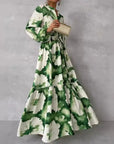 Olivia | Maxi Dress Floral Tie Waist Tiered 0