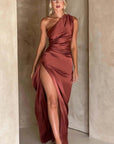 One-Shoulder Maxi Dress With Thigh-High Split 12
