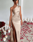 One-Shoulder Maxi Dress With Thigh-High Split 2
