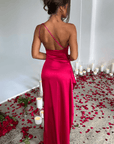One-Shoulder Maxi Dress With Thigh-High Split 6