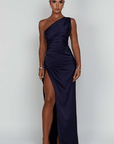 One-Shoulder Maxi Dress With Thigh-High Split 8