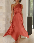 One Shoulder Midi Dress With Sleek Silhouette 11
