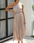 One Shoulder Midi Dress With Sleek Silhouette 9