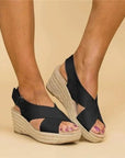 Orthopedic Sandals Wedge 2.5 Inch Adjustable Straps Leather Women 5