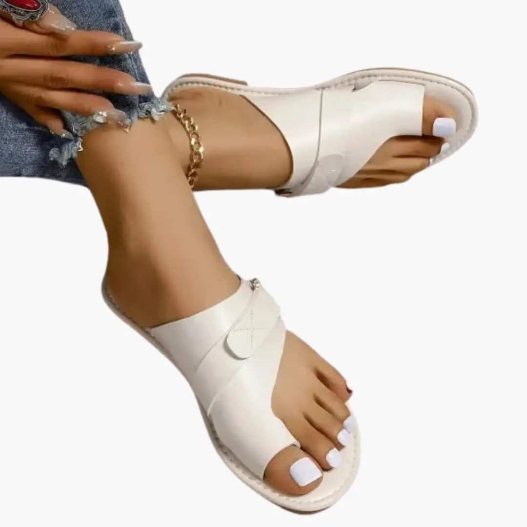 Orthopedic Sandals Women Adjustable Closure Arch Support Leather Upper 1