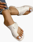 Orthopedic Sandals Women Adjustable Closure Arch Support Leather Upper 1