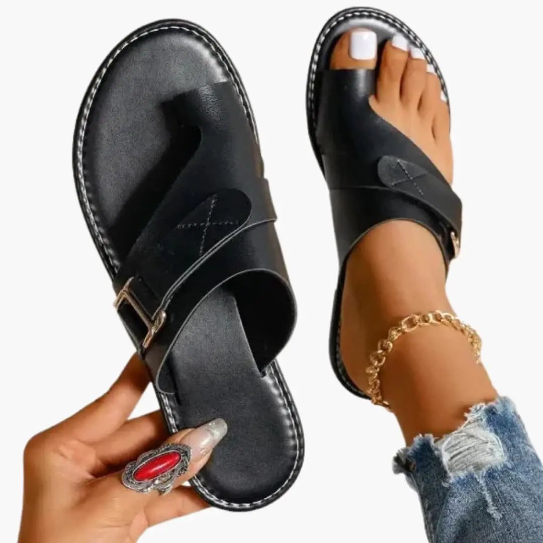 Orthopedic Sandals Women Adjustable Closure Arch Support Leather Upper 2