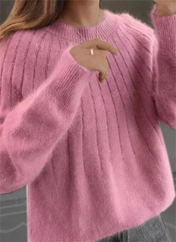 Women's cashmere jumper in blue, 100% premium cashmere, classic fit luxury winter knitwear