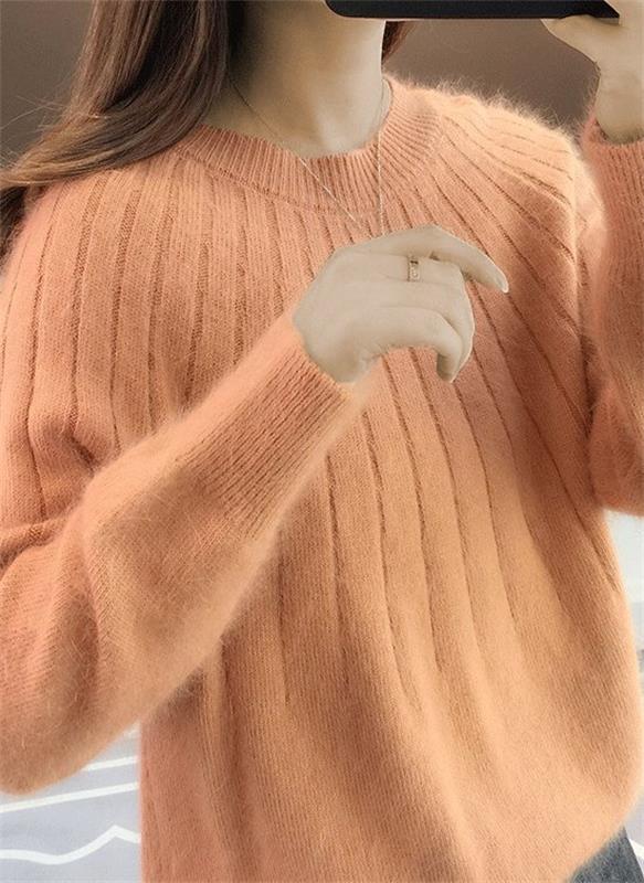 Women's cashmere jumper in blue, 100% premium cashmere, classic fit luxury winter knitwear