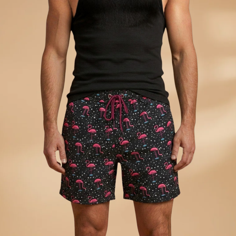 Playful Mens Swim Trunks With Elastic Waistband 6