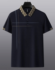 Polo Shirt Unique Plaid Design Slim Fit 0