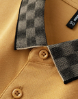 Polo Shirt Unique Plaid Design Slim Fit 5