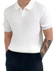 Men’s light brown men's ribbed cotton t-shirt mesh