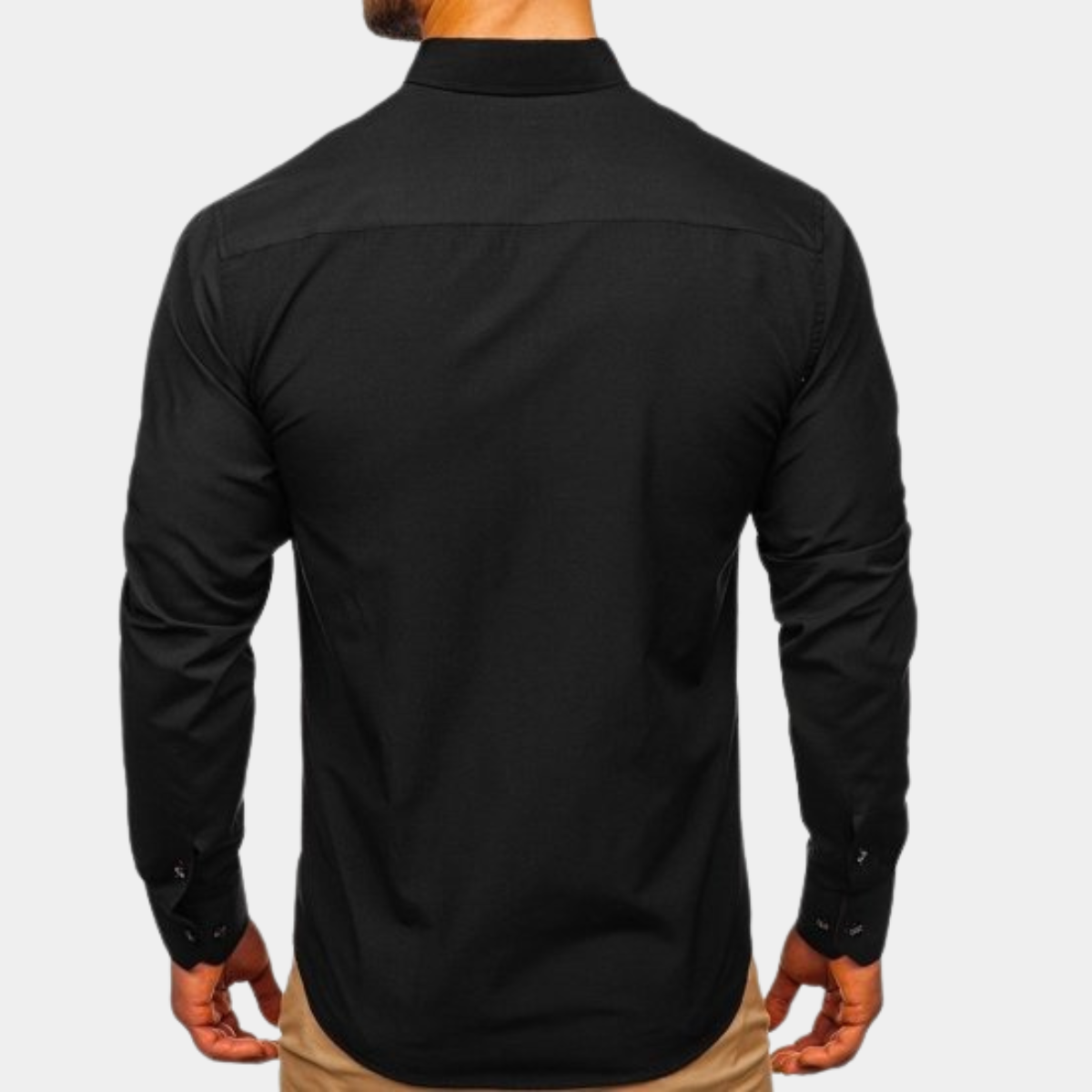 Refined Men's Dress Shirt Long Sleeve Stylish Fit 2
