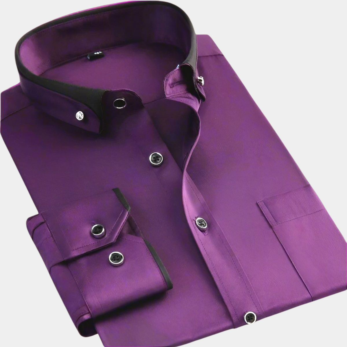 Refined Men's Dress Shirt Long Sleeve Stylish Fit 5
