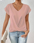 Refined Women's Top With Button Detail 0