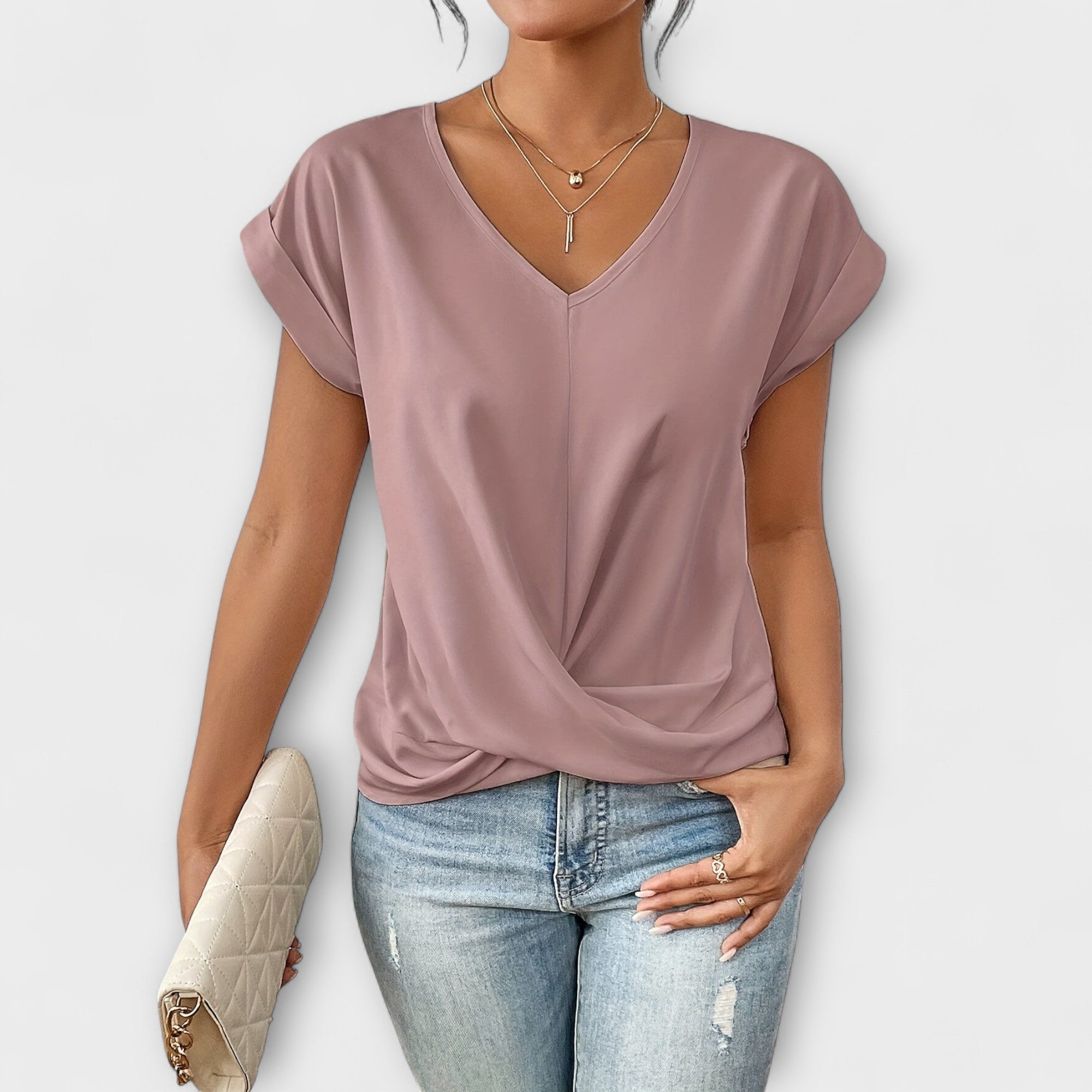 Refined Women's Top With Button Detail 2