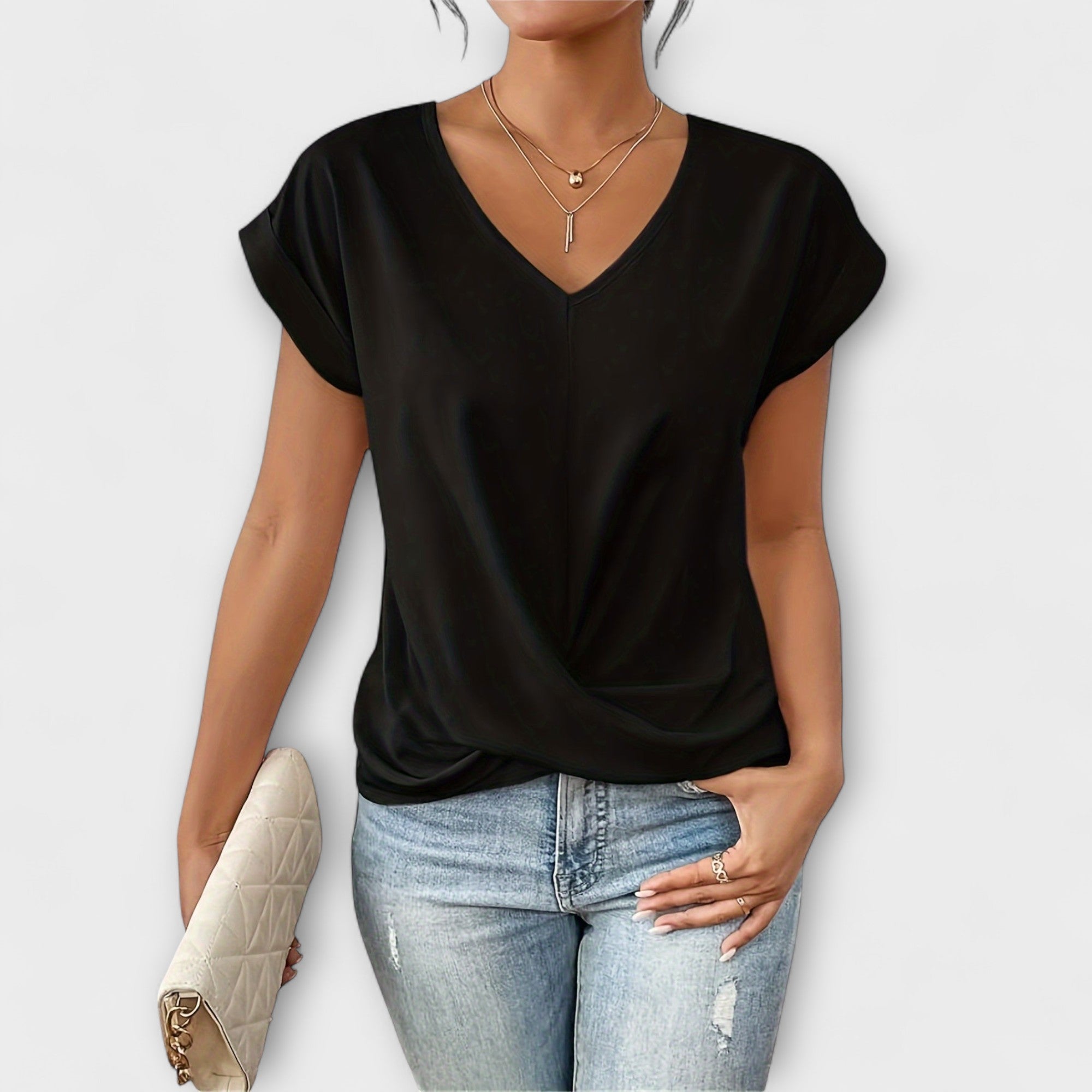 Refined Women's Top With Button Detail 3