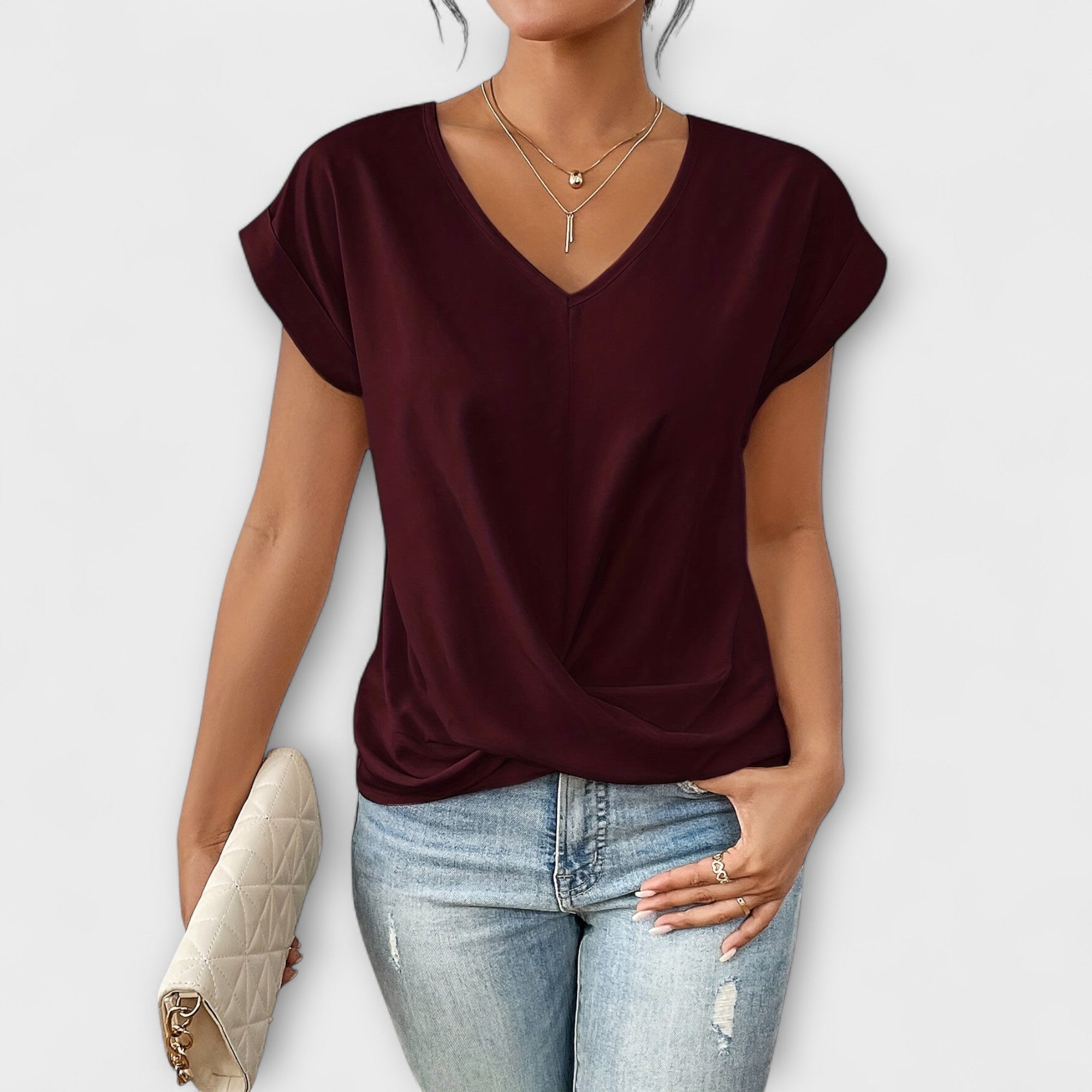 Refined Women's Top With Button Detail 4