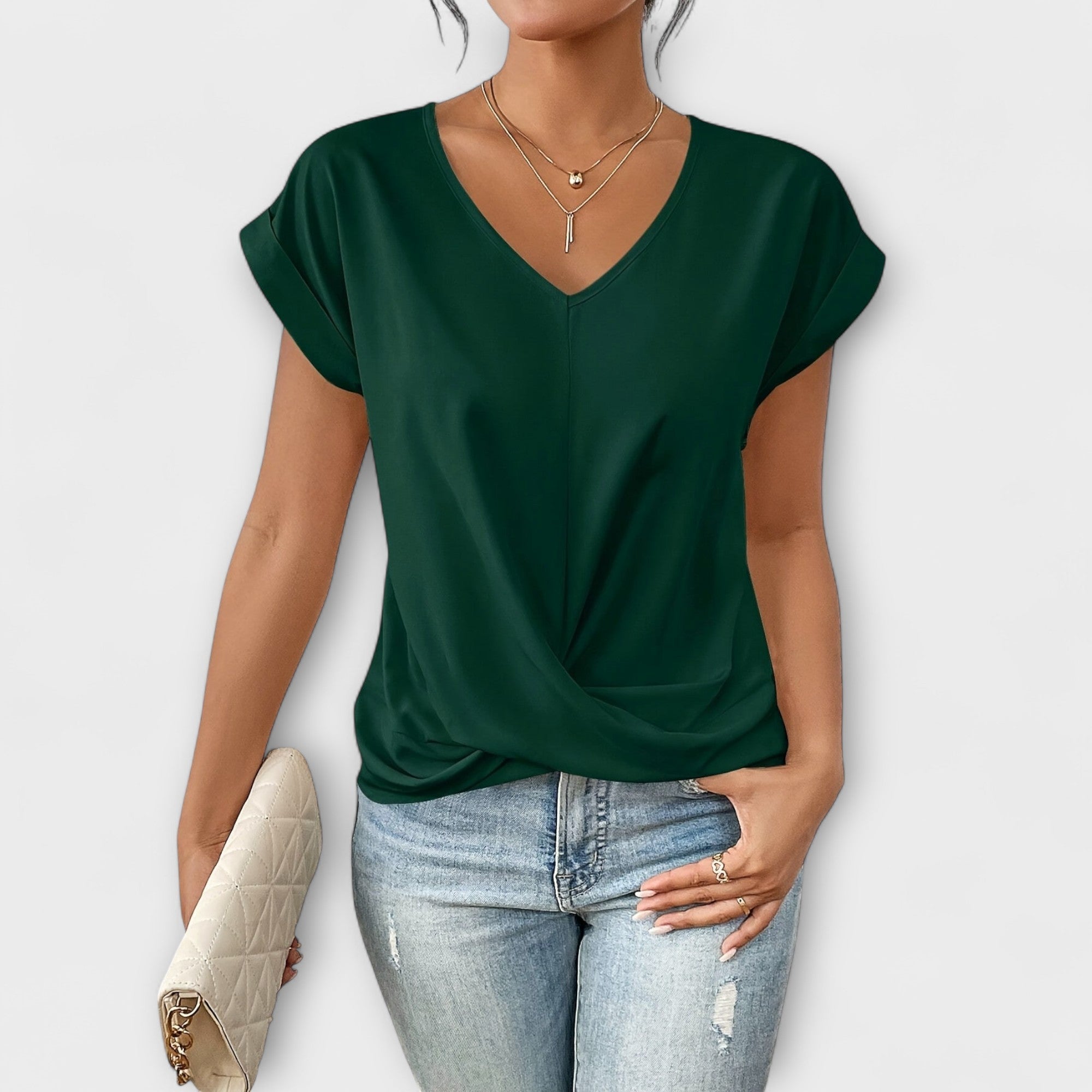 Refined Women's Top With Button Detail 5