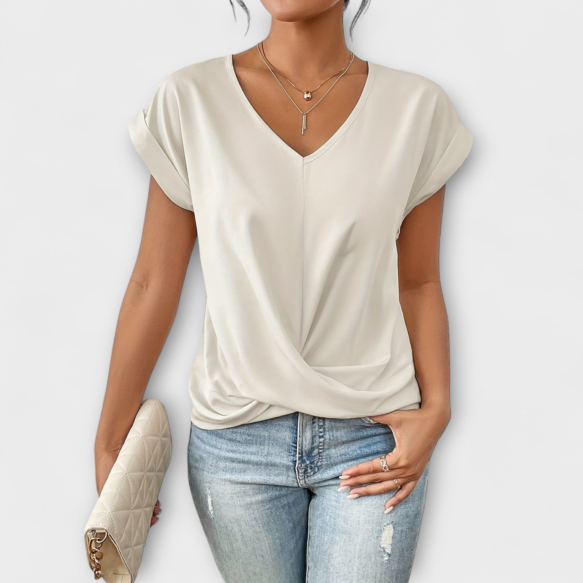 Refined Women's Top With Button Detail 7