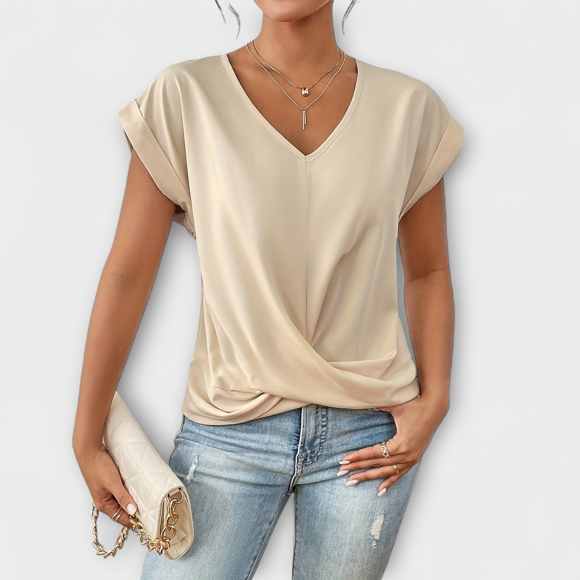 Refined Women's Top With Button Detail 8